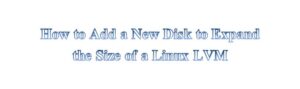 How to Add a New Disk to Expand the Size of a Linux LVM