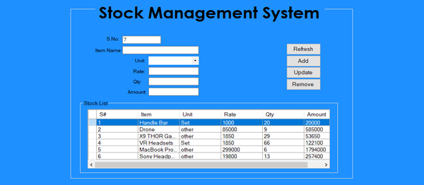 Stock Management System