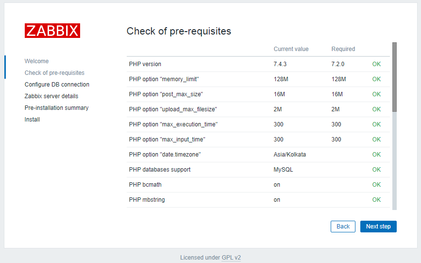 2.zabbix installer pre requisities ubuntu 20.04