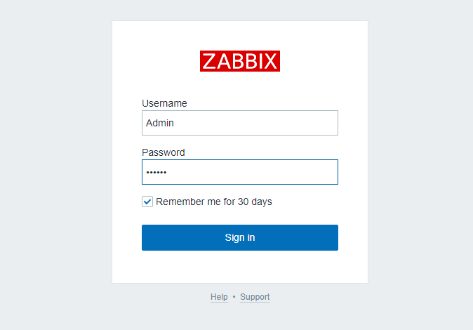 5.zabbix server login ubuntu 20.04