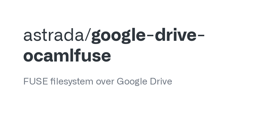 Google Drive Ocamlfuse 1